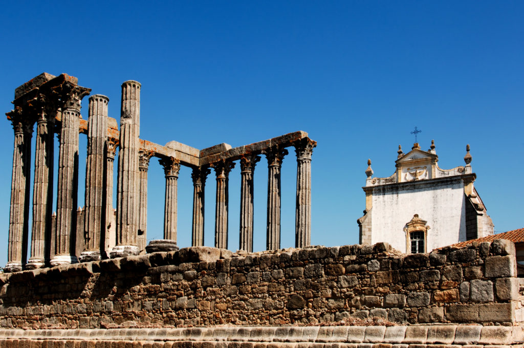 Roman "Temple of Diana" in Evora, Portugal