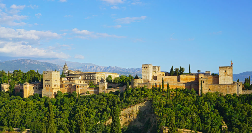 View of the Alhambra in Spain, one of the recommended places to visit in Spain