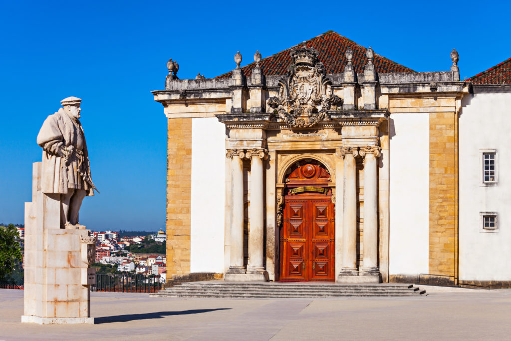 Entrance to the library at the University of Coimbra