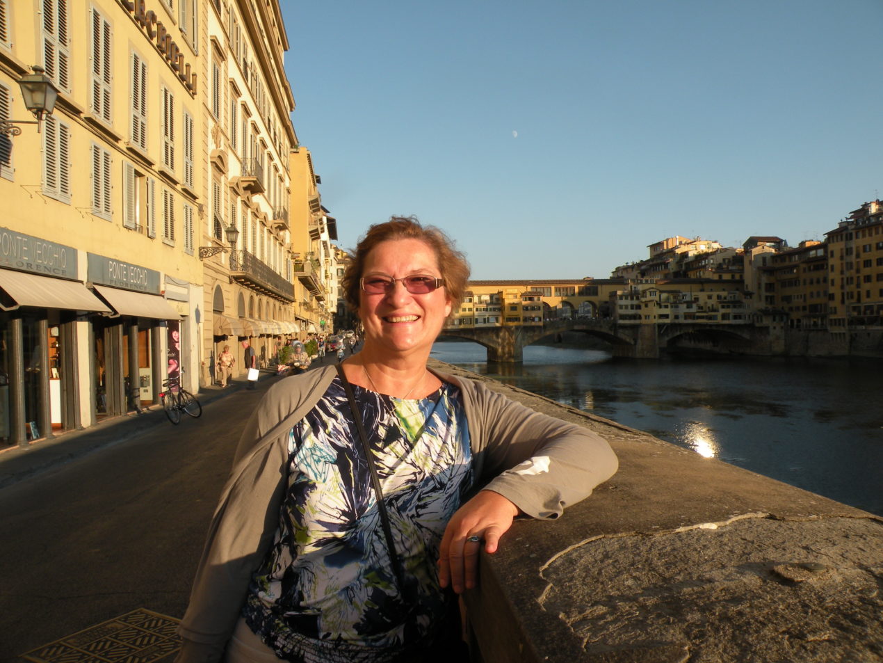 Author Carol Cram in Florence