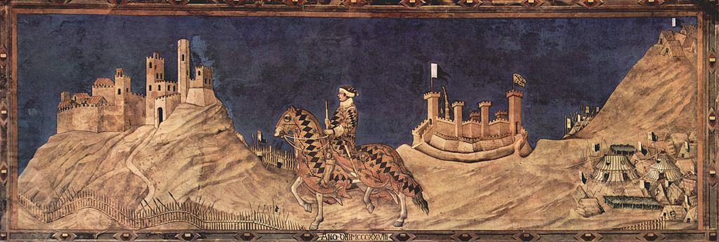Fresco of Guidoriccio da Fogliano in the Palazzo Pubblico in Siena: Public Domain