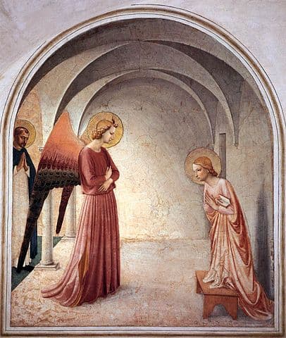 Annuniciation by Fra Angelico in Cell 3