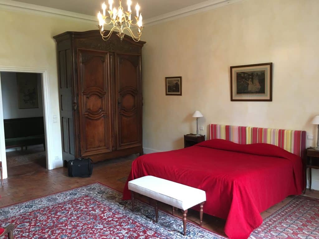 Bedroom at the Château de la Vénerie, France
