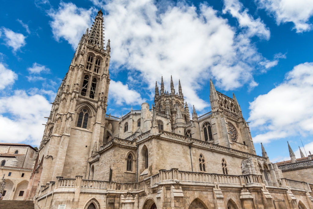 View of Burgos Cathedral in Burgos, Spain
