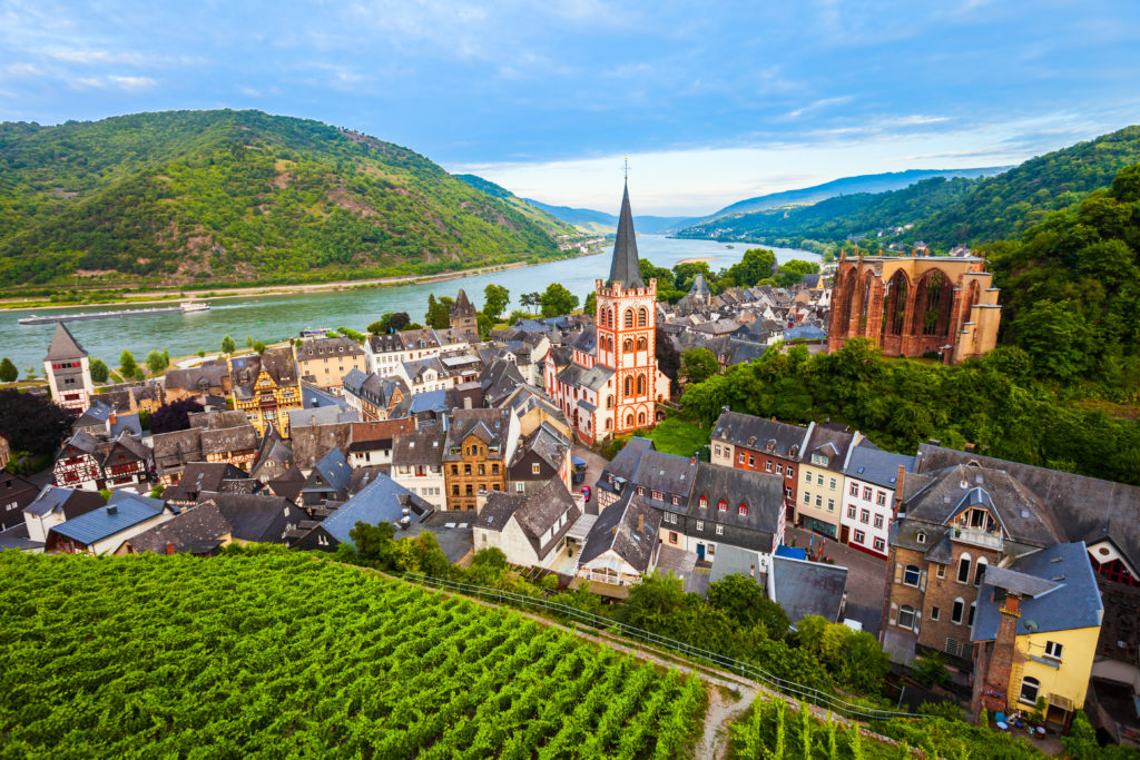 Town of Bacharach in the Rhine Valley in Germany