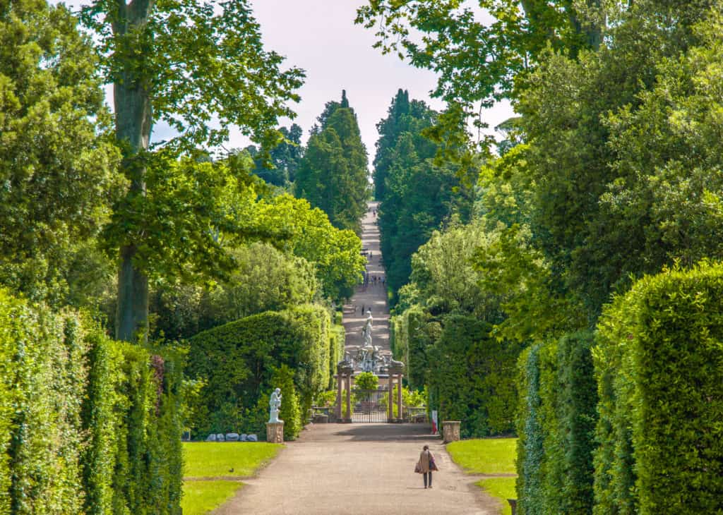 View of the Boboli Gardens in Florence
