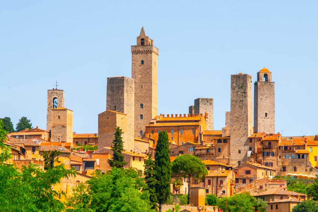 view of the towers of San Gimignano