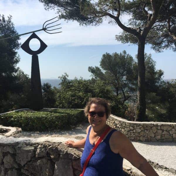 Carol Cram on the grounds of the fabulous Fondation Maeght in the south of France