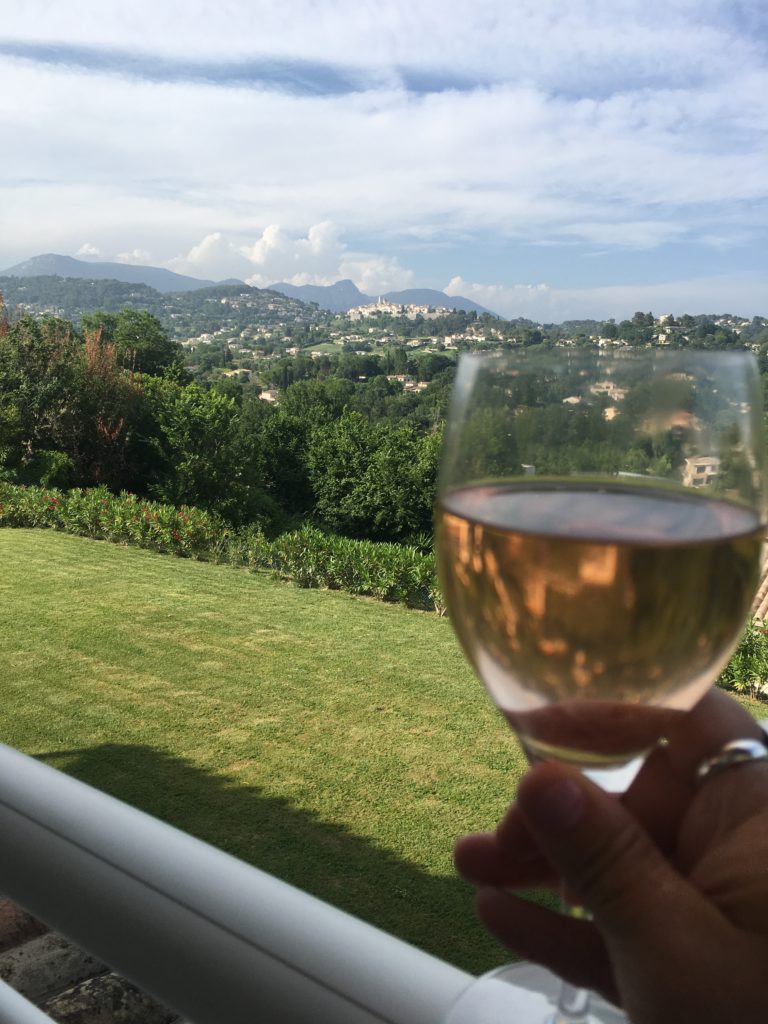 View of Saint Paul de Vence and a valley in the south of France