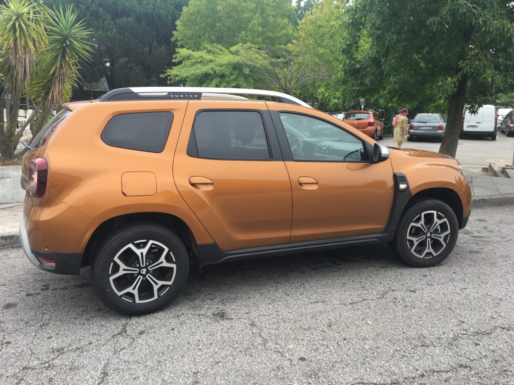 SUV parked in a lot in Portugal