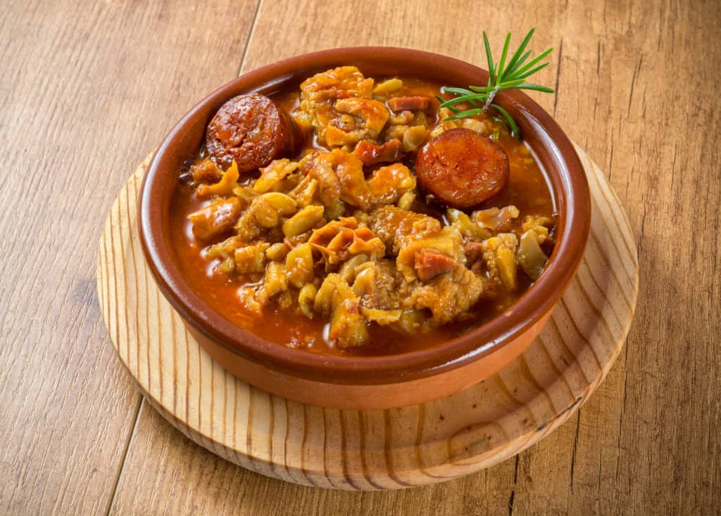 Madrid cuisine, appetizer - hearty food in Spain.