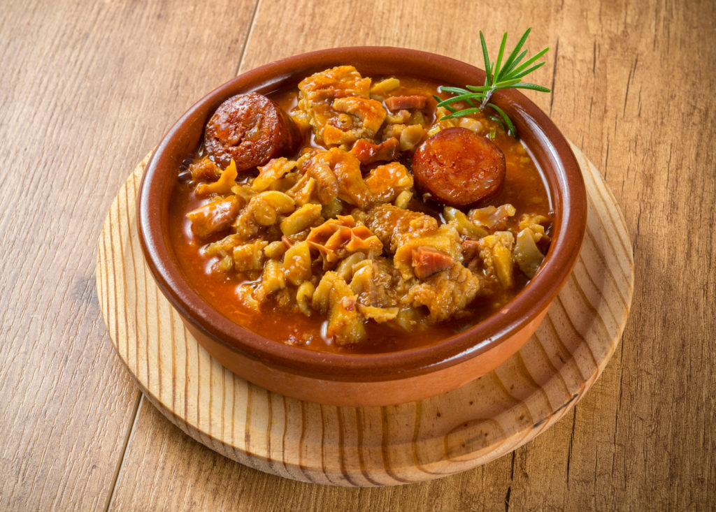 Madrid cuisine, appetizer - hearty food in Spain.