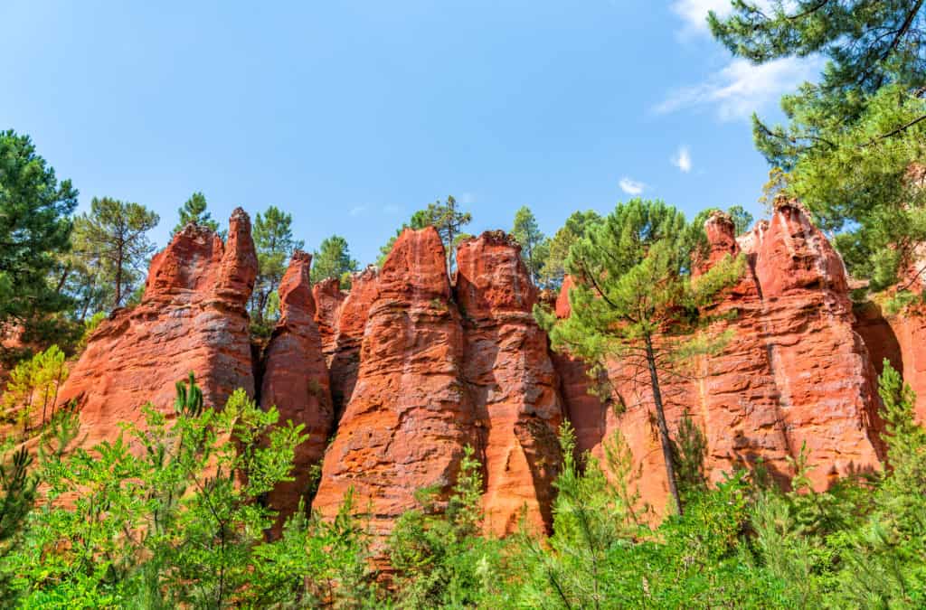 Ochre landscape at Roussillon in Provence, France