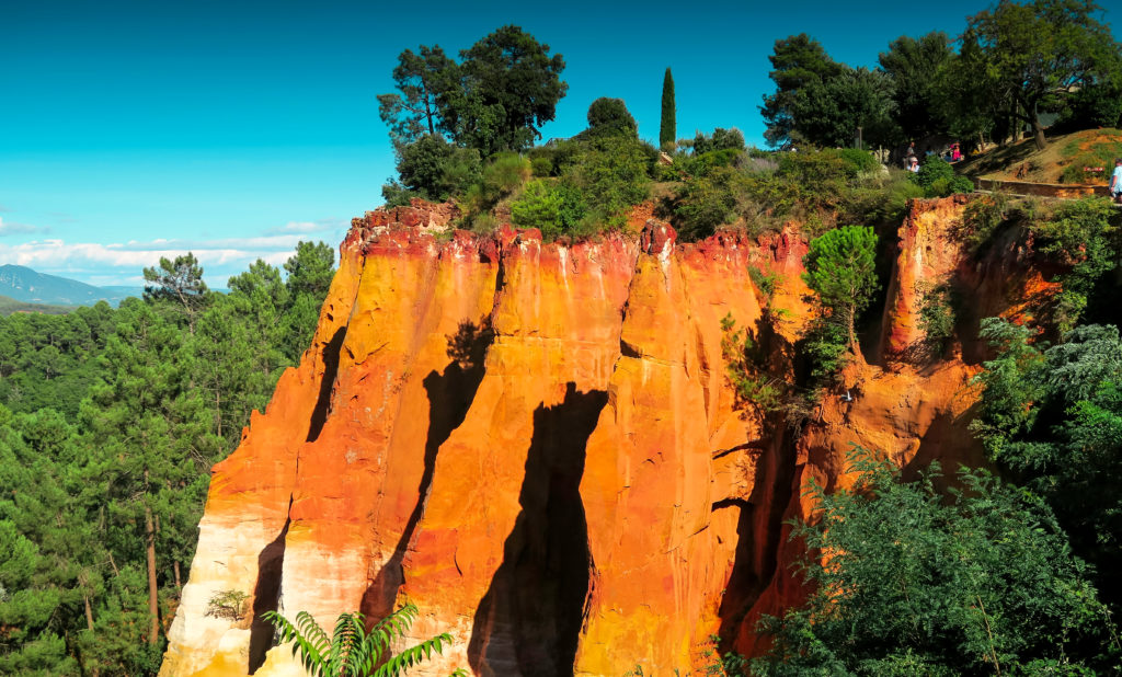 Ochre hill in Roussillon, France