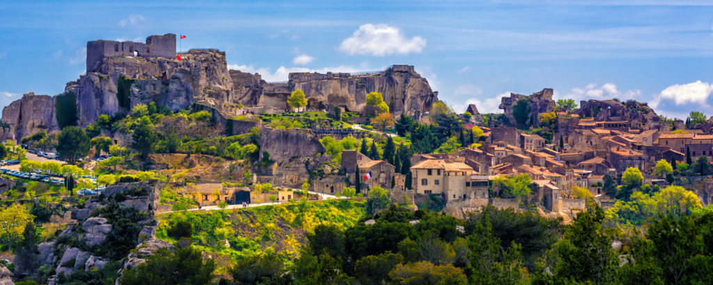 Panorama of Les Baux-de-Provence in southern France