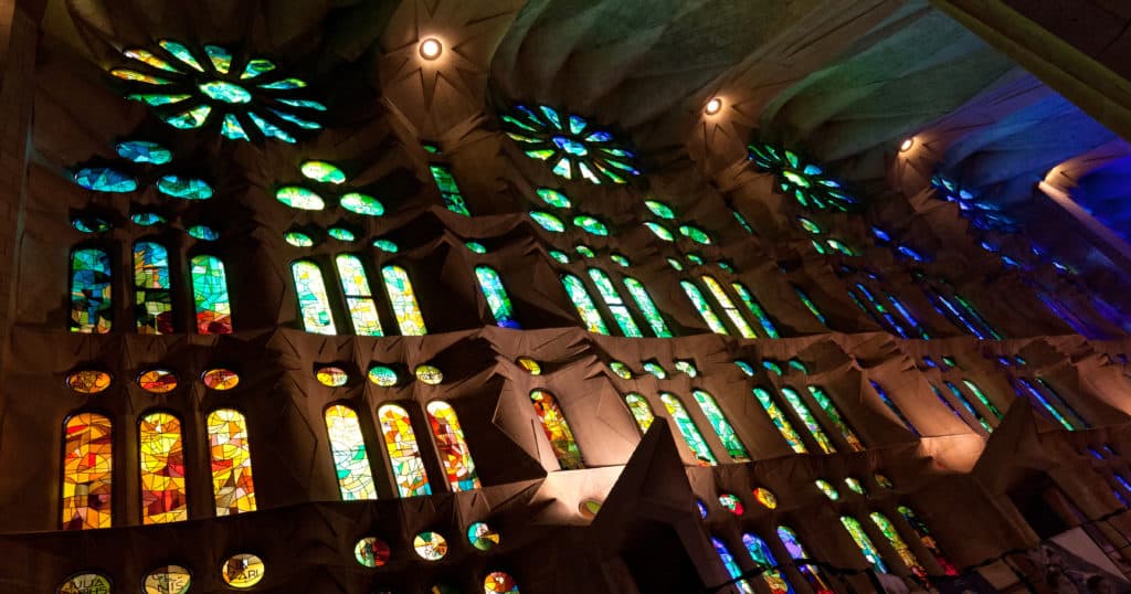 Stained glass windows in the Sagrada Familia in Barcelona - an artsy favorite