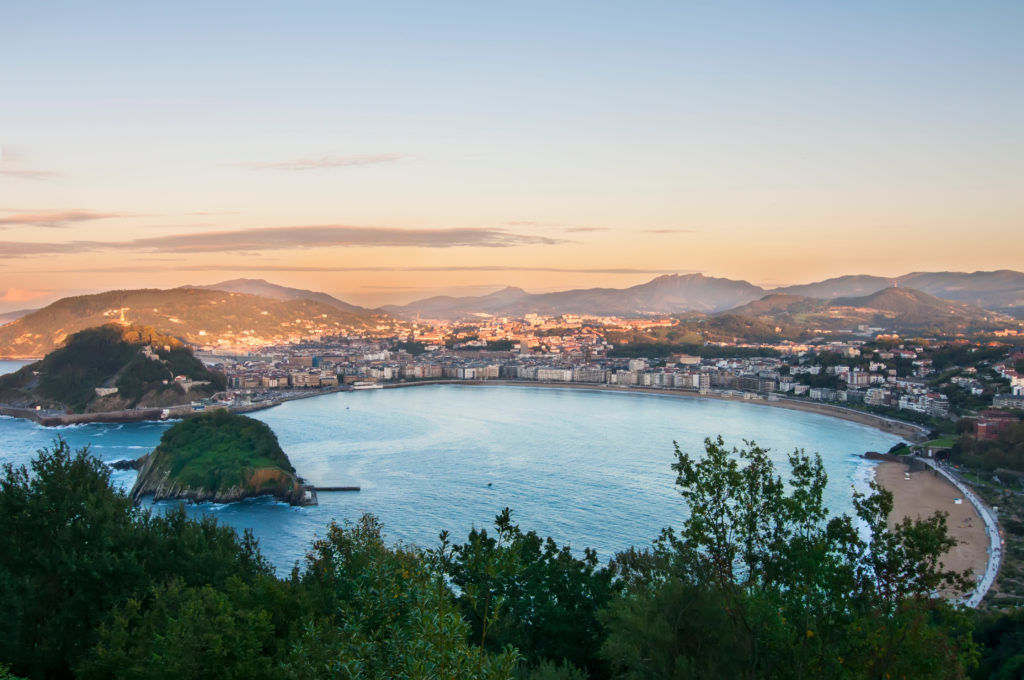 View over San Sebastian, Spain