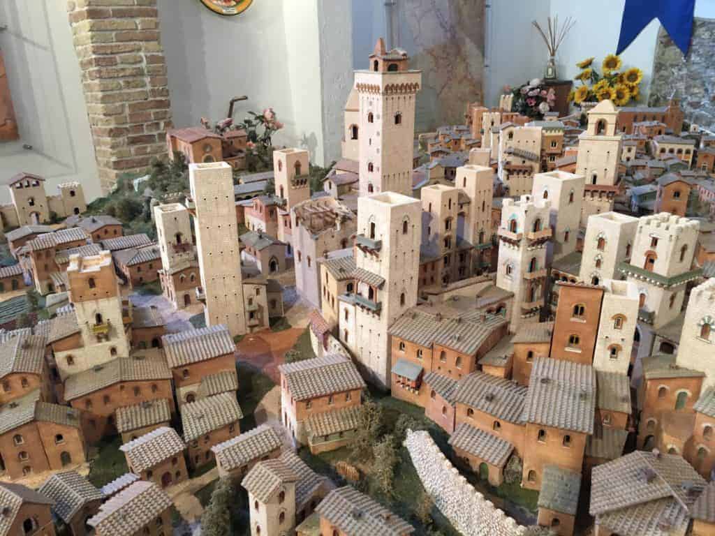 A portion of the scale model of San Gimignano at San Gimignano 1300
