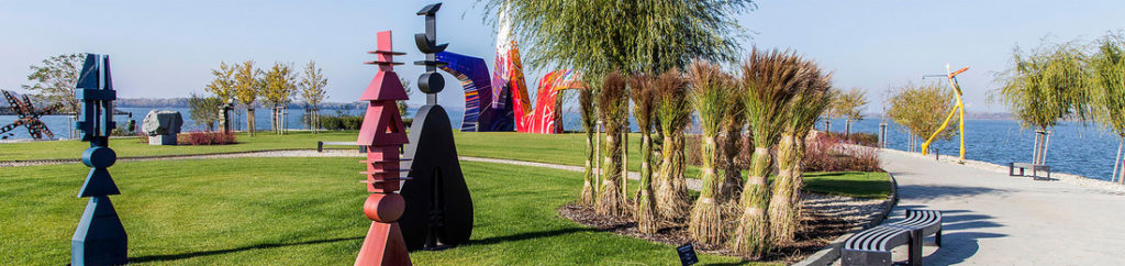 Sculptures outside the Danubiana Meluensteen Art Museum in Bratislava, Slovak Republic