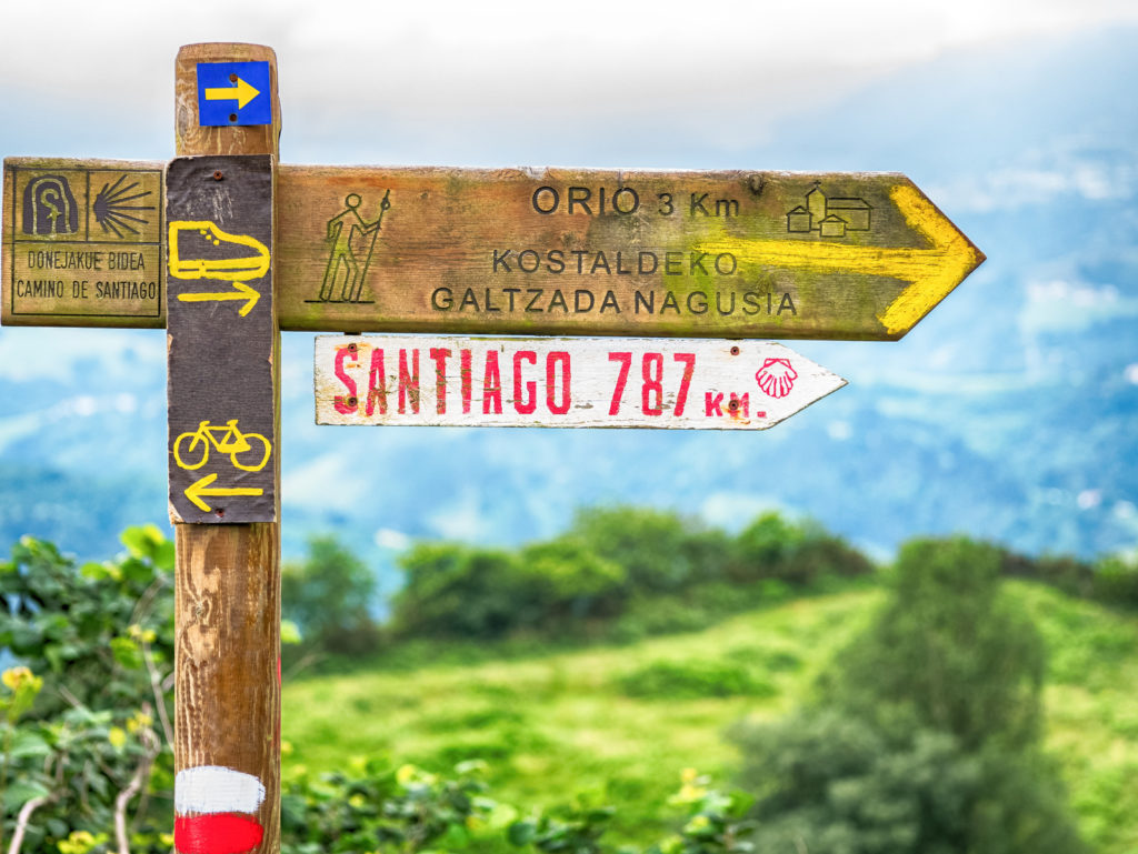 Sign on the Santiago of Compostela