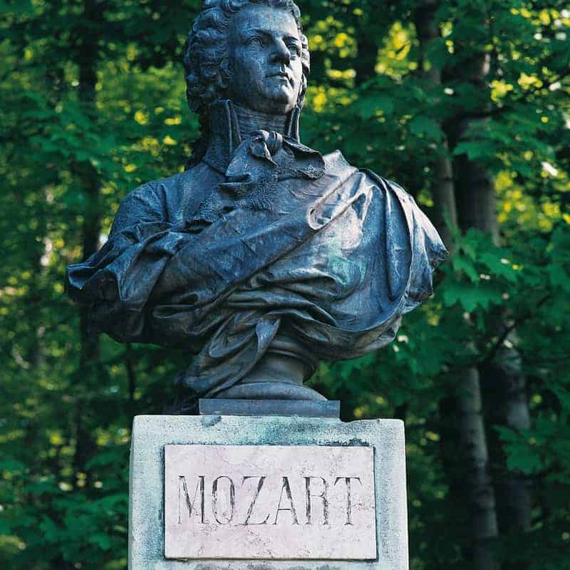 Statue of Mozart in Vienna, Austria