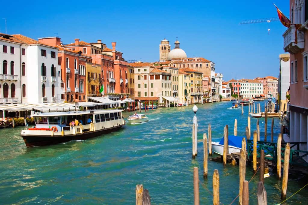 A  Vaporetto on the Grand Canal in Venice