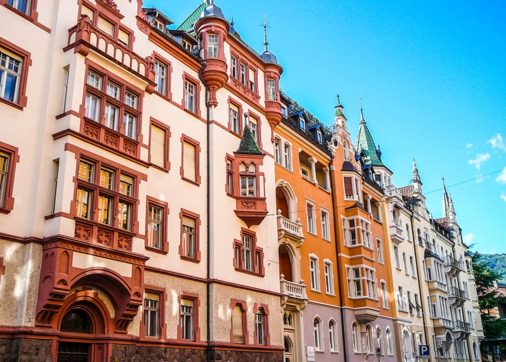 View of the city of Bolzano, Italy