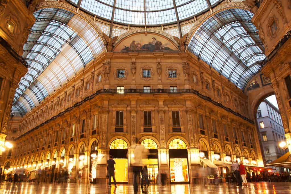 Galleria Vittorio Emmanuele II, a stop on a one-week itinerary of Northern Italy that includes Milan