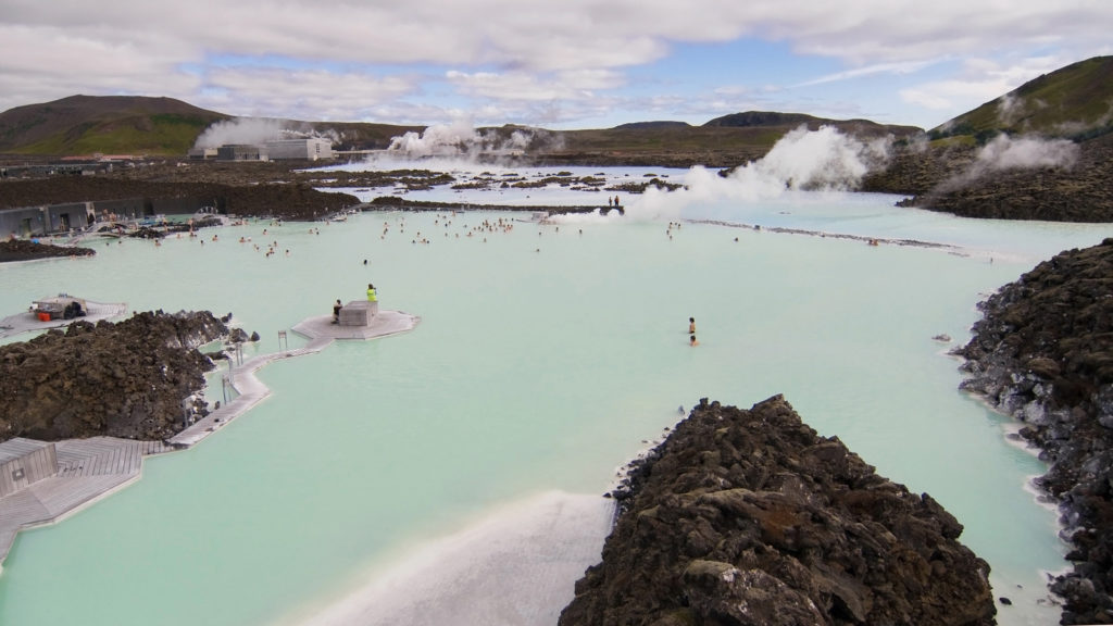 Blue Lagoon geothermal spa in Iceland.