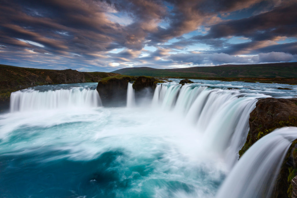 Goðafoss Waterfall in the summer