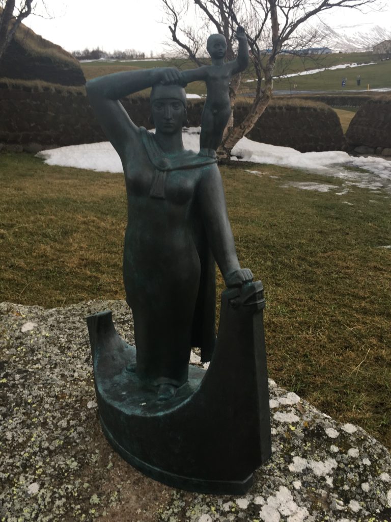 Statue of Gudrid Thorbjarnardóttir in Iceland