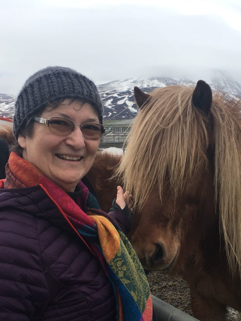 Carol Cram with an Icelandic horse