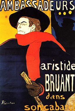 Ambassadeurs – Aristide Bruant (1892) by Henri Toulouse-Lautrec Photo: Wikipedia