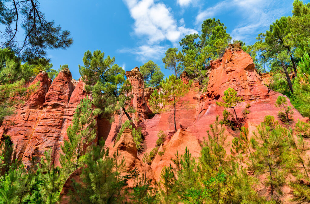 Ochre landscape at Roussillon in Provence, France, one of my 17 recommended places to visit in France