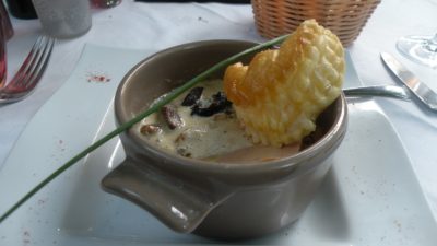 Presentation of L'Escargots at a nice restaurant in France