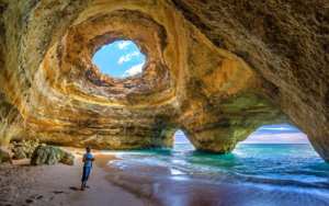Caves on the Algarve in Portugal