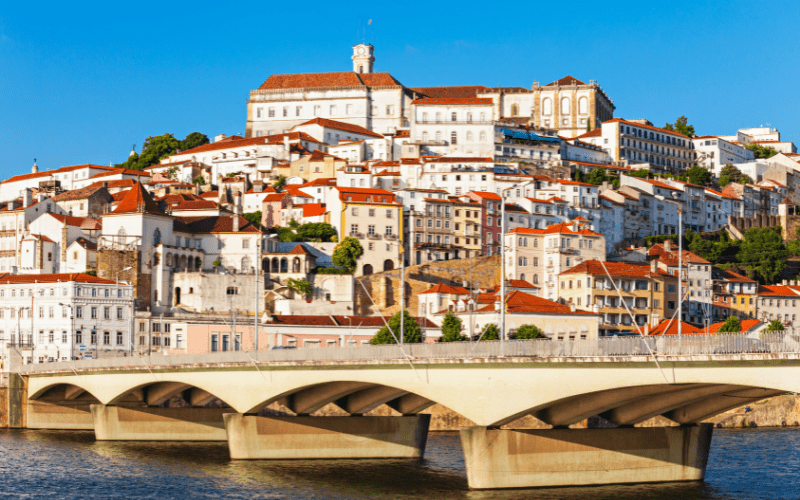 Skyline of Coimbra in Portugal, a great place to hear fado