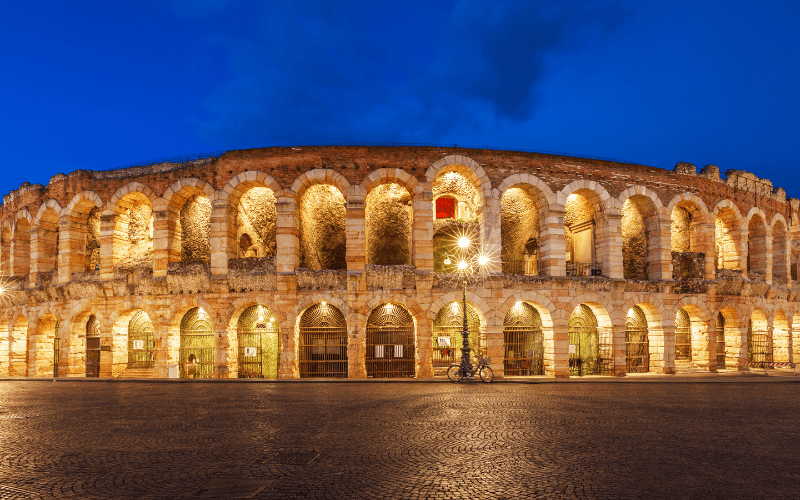 The Arena di Verona, a venue for grand operas and other concerts and performances in Italy