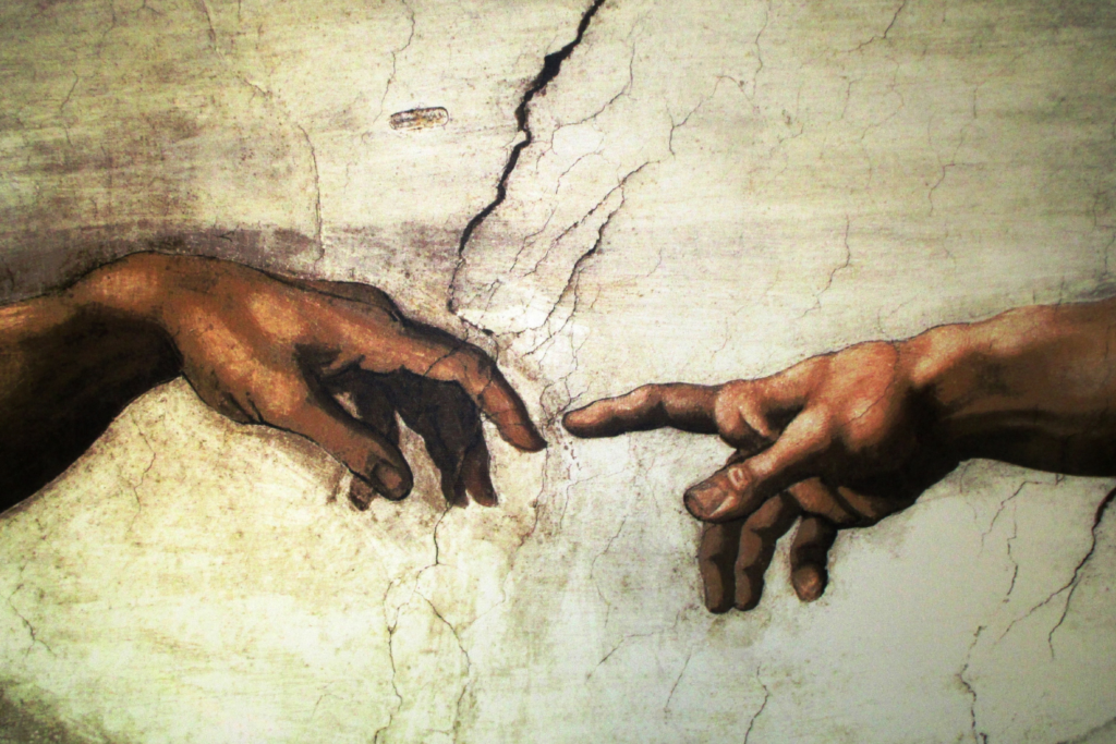 Detail from the Sistine Chapel by Michelangelo; art like this is the reason why you visit Italy!