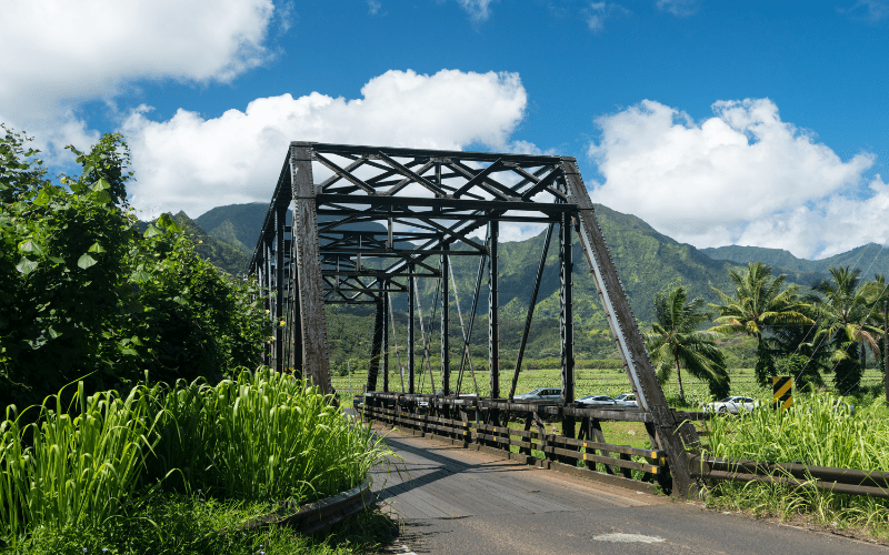 Bridge on the road to Hanalei on the North Shore of Kauai.