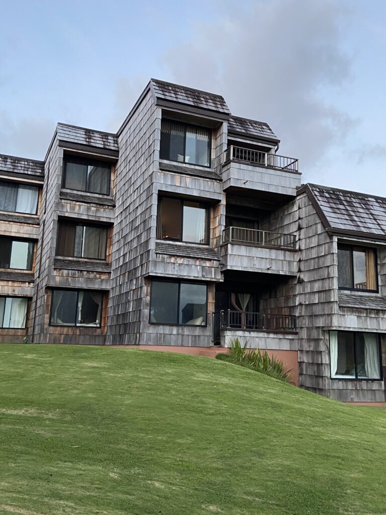 Exterior view of the SeaLodge condo development on Kauai's North Shore