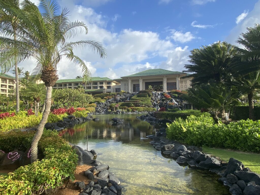 Exterior of the Grand Hyatt Kauai.