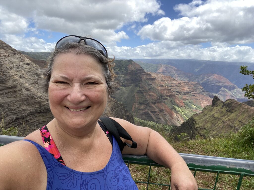 The author in front of Waimea Canyon.
