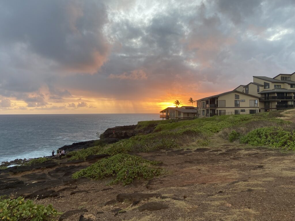 Sunset from the Point at Poipu on Kauai's South Shore