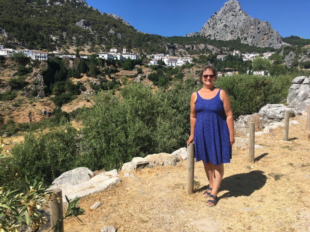 Carol Cram in Grazalema in Andalusia, a stop on a culture-stepped itinerary to tour Andalusia