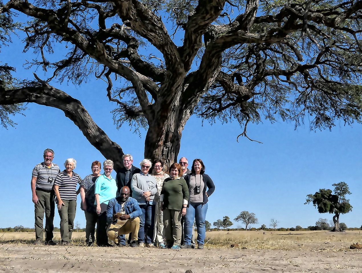 Participants in a small group tour in Africa