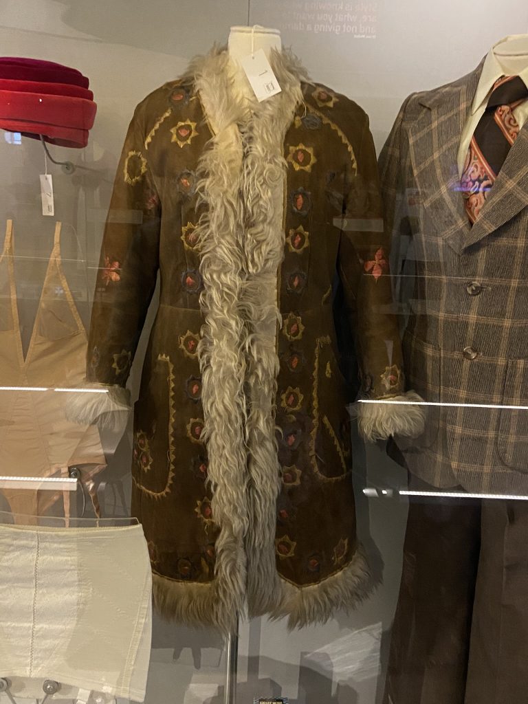 1960s style coat on display at the York Castle Museum