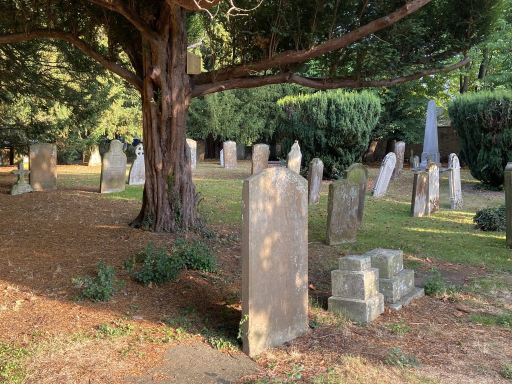 Churchyard at the Stratford-upon-Avon church where Shakespeare is buried