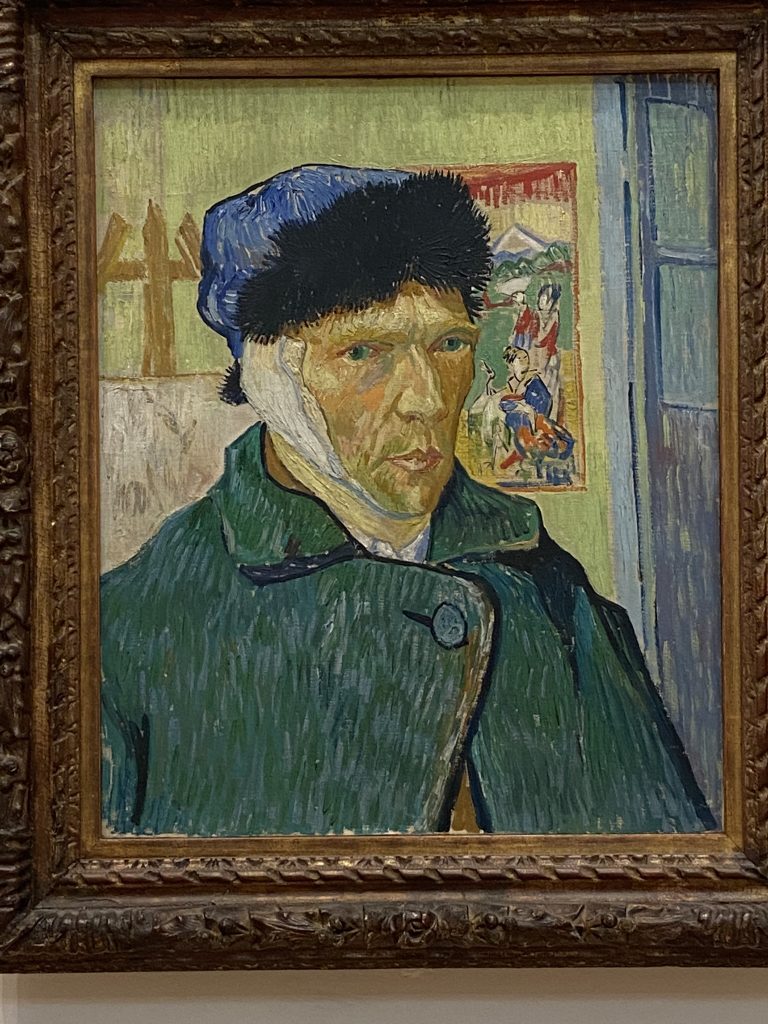"Self-Portrait with Bandaged Ear" by Vincent van Gogh" included in the Impressionist collection at the Courtauld Gallery in London.