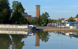 View of the RSC theatre in Stratford-upon-Avon